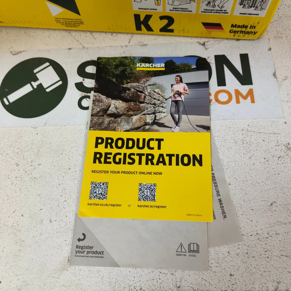 KÄRCHER K2 HIGH PRESSURE WASHER – BOXED