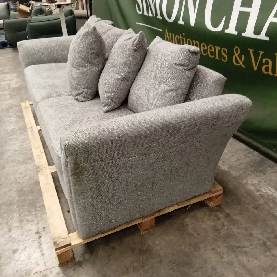 DURY CHUNKY WEAVE 4 SEATER SCATTERBACK SOFA - GREY