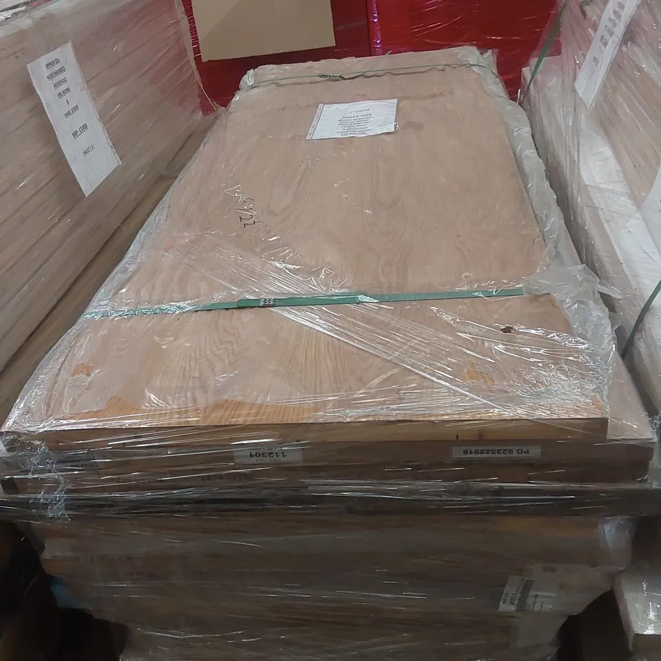 PALLET CONTAINING APPROXIMATELY 22x MIXED BRANDED HOUSEHOLD FIRE DOORS, GLAZED DOORS, PANEL DOORS, COTTAGE DOORS ECT