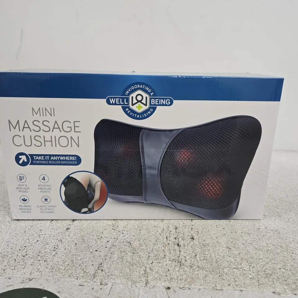 WELL BEING MINI MASSAGE CUSHION – PORTABLE MASSAGER (BOXED)