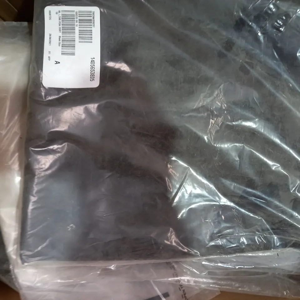 BOX OF APPROXIMATELY 15 ASSORTED CLOTHING AND FASHION ITEMS OF VARIOUS COLOURS AND STYLES TO INCLUDE KIM & CO, WHITE STUFF, ETC