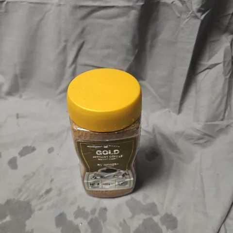 3 X GOLD INSTANT COFFEE JAR WITH YELLOW CAP