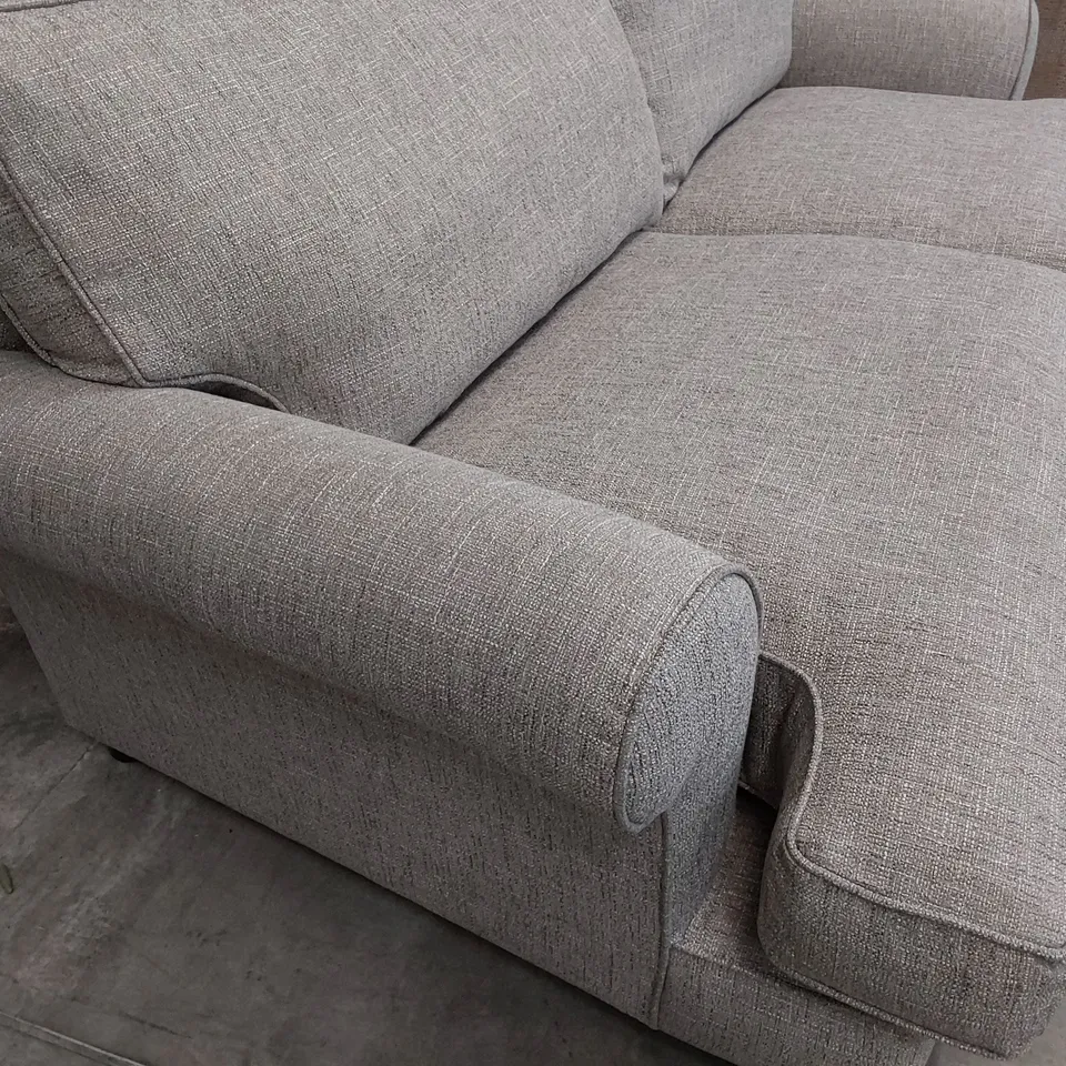 QUALITY BRITISH DESIGNER LOUNGE Co. FOUR SEATER SOFA GREY FABRIC 
