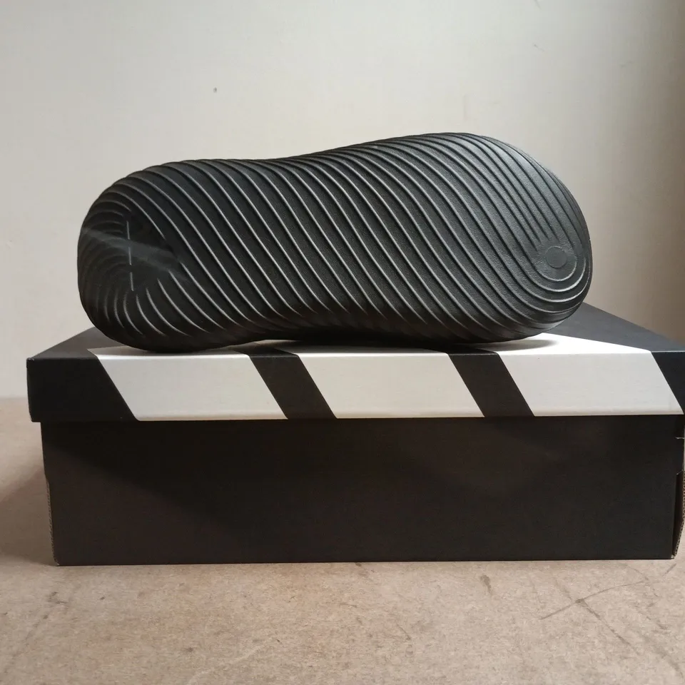 BOXED PAIR OF ADIDAS PURECHILL SLIDES IN BLACK SIZE UK 11
