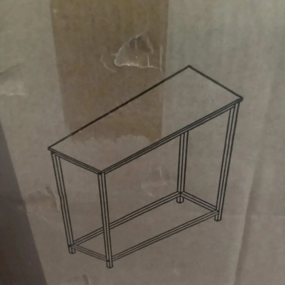 BOXED AIMUS 80CM CONSOLE TABLE - BLACK