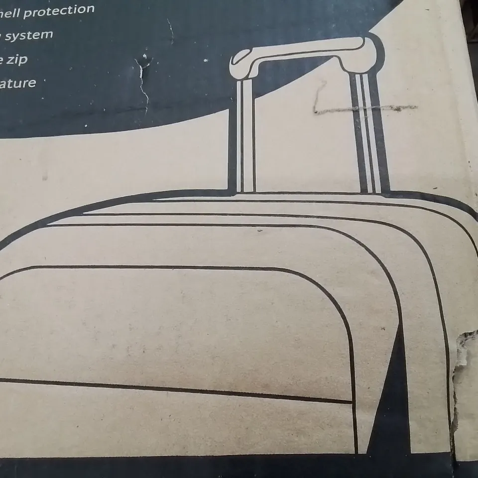 BOXED LIGHTWEIGHT TRAVEL LUGGAGE SUITCASE (COLOURS VARY)