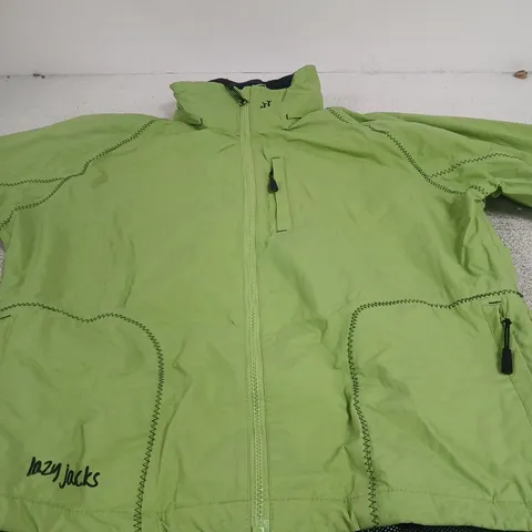 LAZY JACKS CLOTHING CO LIME GREEN LIGHTWEIGHT JACKET - SIZE L