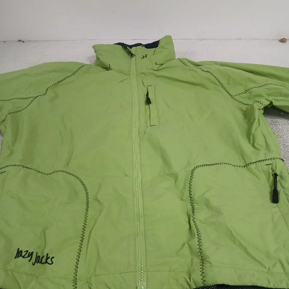 LAZY JACKS CLOTHING CO LIME GREEN LIGHTWEIGHT JACKET - SIZE L
