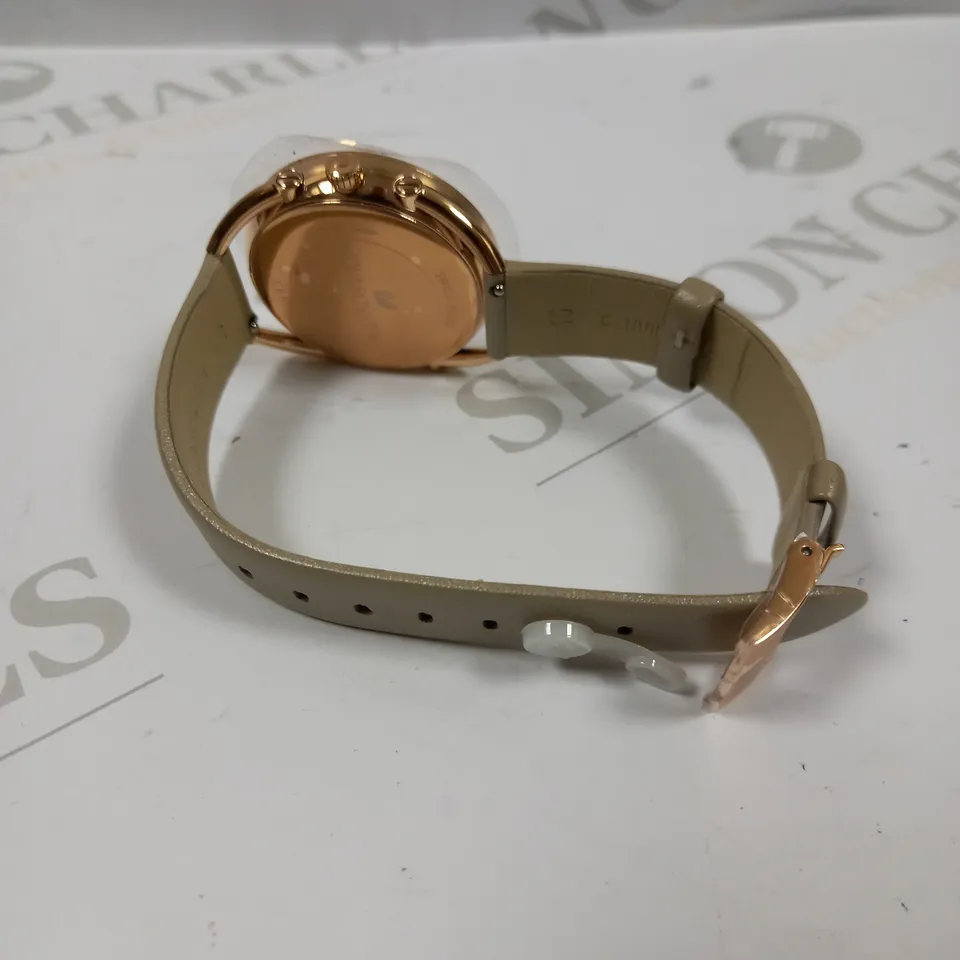SWAROVSKI LADIES LEATHER STRAP STONE CLUSTER WATCH 