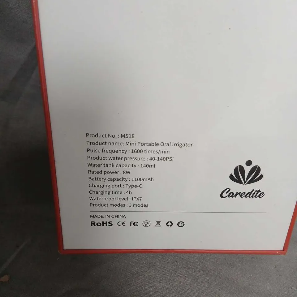 CAREDITE MINI PORTABLE ORAL IRRIGATOR – MS18