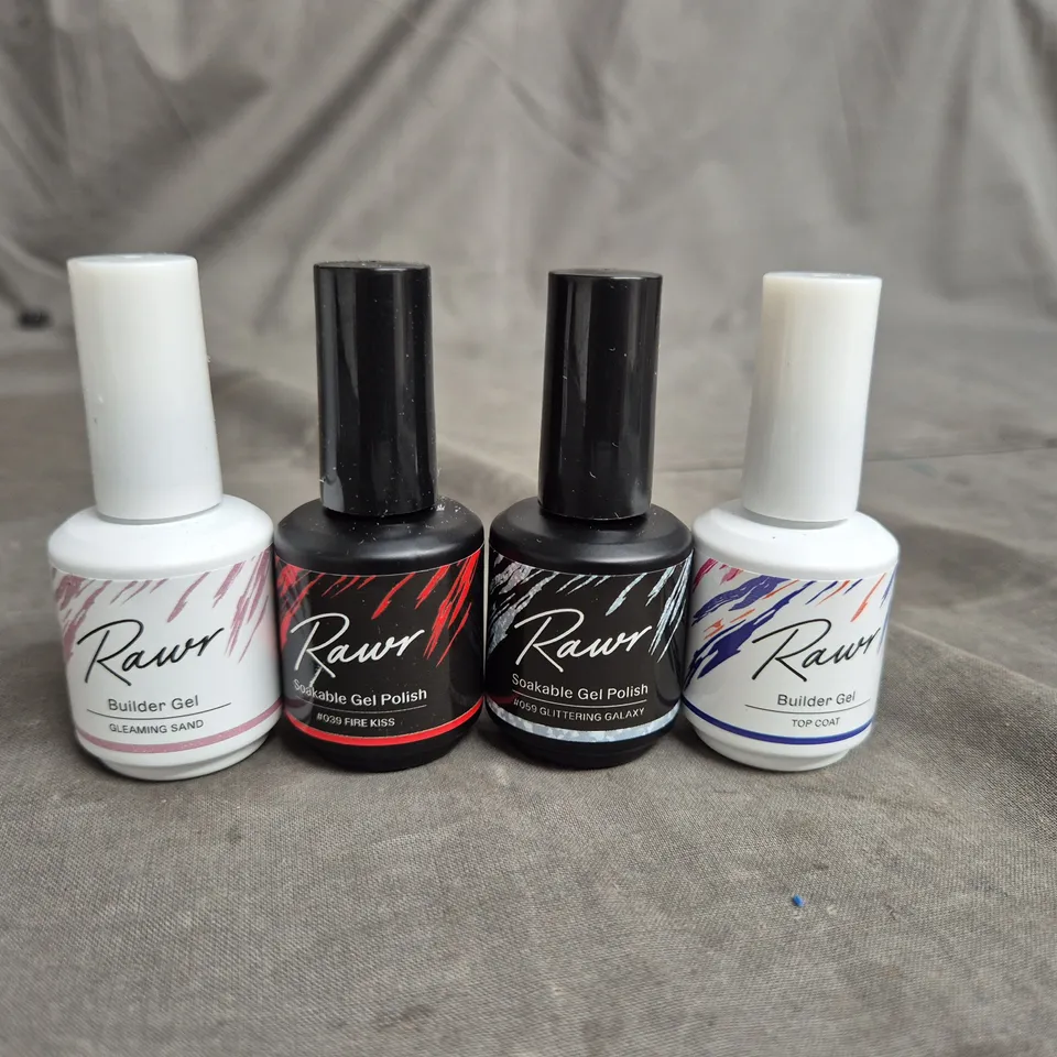 APPROXIMATELY 20 BOTTLES OF RAWR GEL NAIL VARNISH - ASSORTED COLOURS - 15ML PER BOTTLE