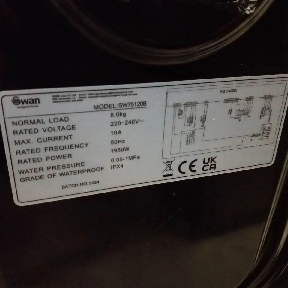 SWAN SW75120B 8KG 1400 SPIN FREESTANDING