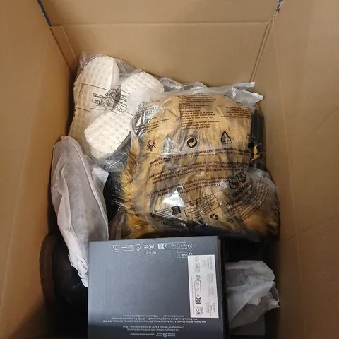 BOX OF APPROXIMATELY 15 ASSORTED PAIRS OF SHOES IN VARIOUS STYLES , COLOURS AND SIZES 