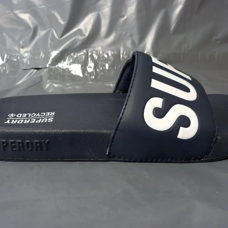 SUPERDRY POOL SLIDES IN NAVY - MEDIUM