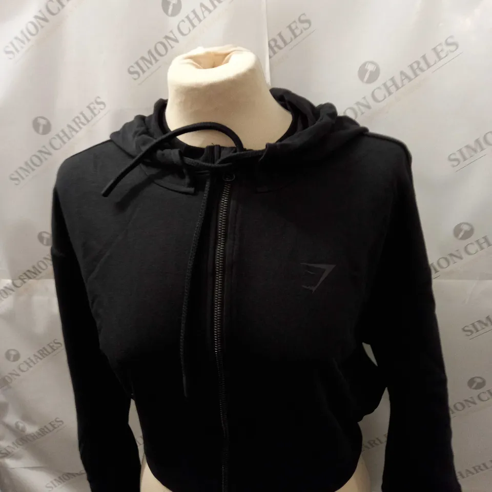 GYMSHARK CROPPED ZIPPED JACKET SIZE M