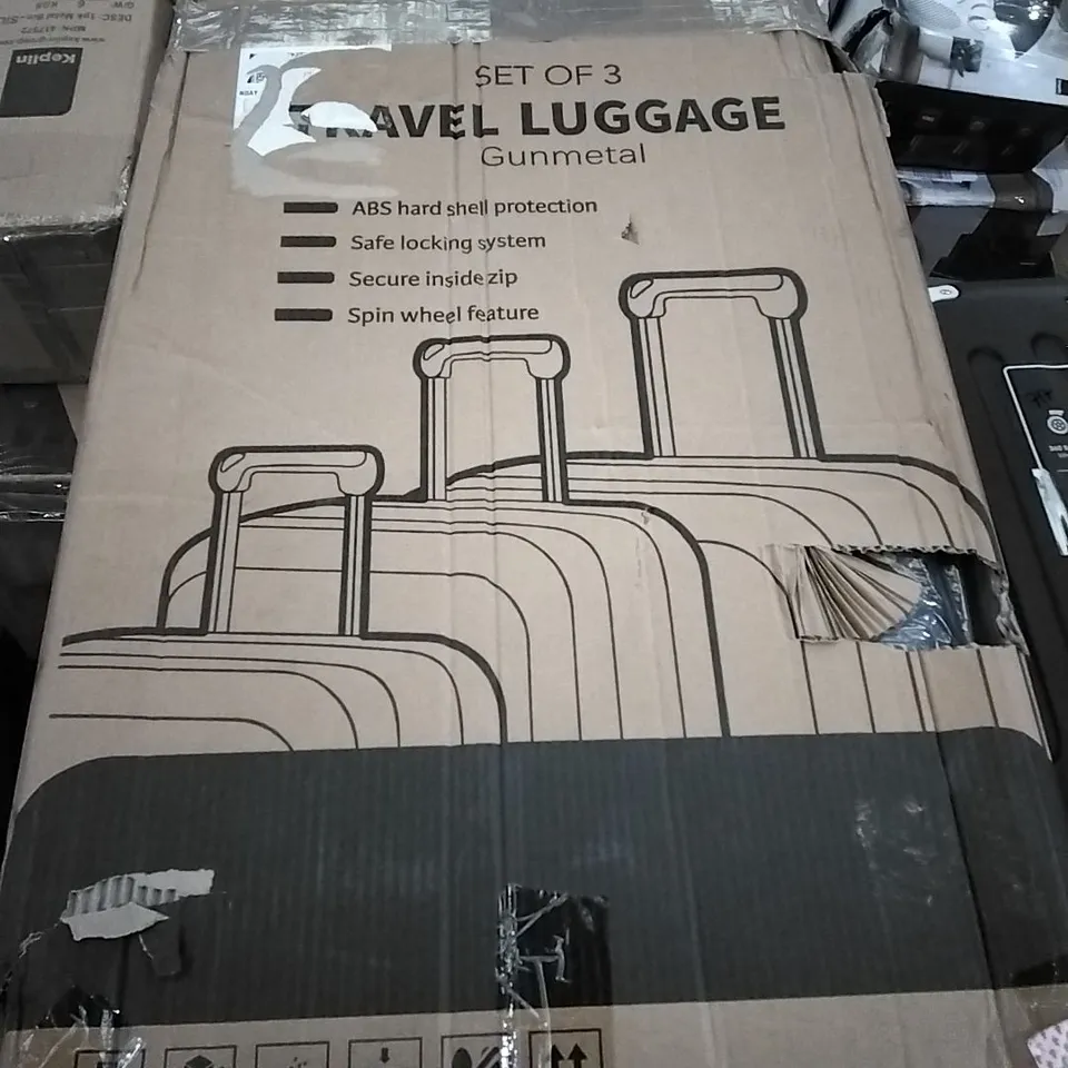 BOXED LUGG HARDSHELL TRAVEL LUGGAGE SUITCASE - GUNMETAL 