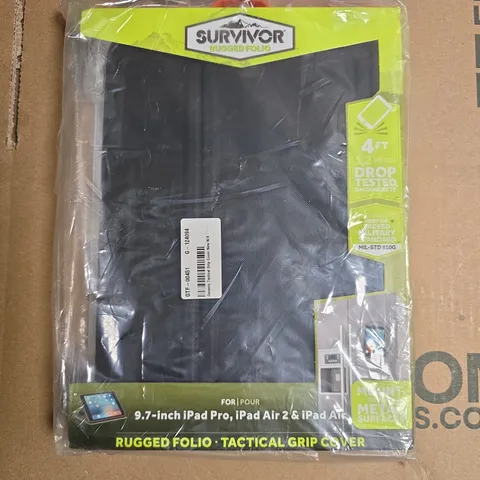 SURVIVOR RUGGED FOLIO TABLET CASE FOR 9.7-INCH IPAD PRO, IPAD AIR 2 & IPAD AIR