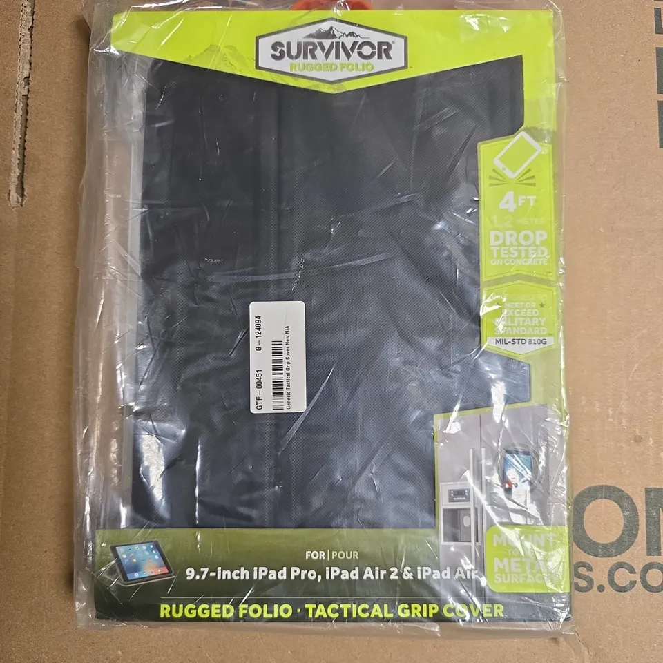 SURVIVOR RUGGED FOLIO TABLET CASE FOR 9.7-INCH IPAD PRO, IPAD AIR 2 & IPAD AIR