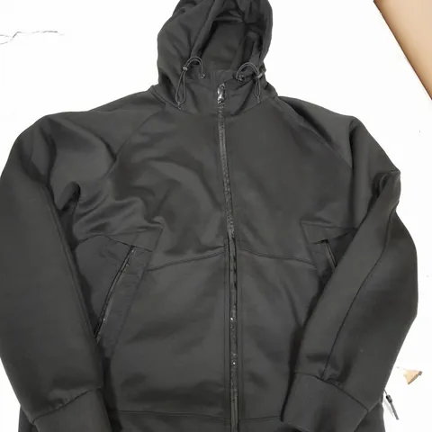 MARSHALL ARTIST BLACK ZIP UP HOODED JACKET - MEDIUM