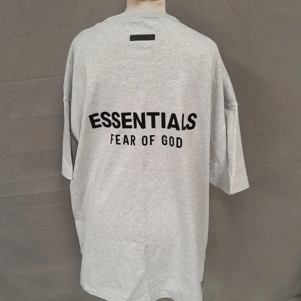 ESSENTIALS OVERSIZED TSHIRT IN LIGHT GREY SIZE UNSPECIFIED
