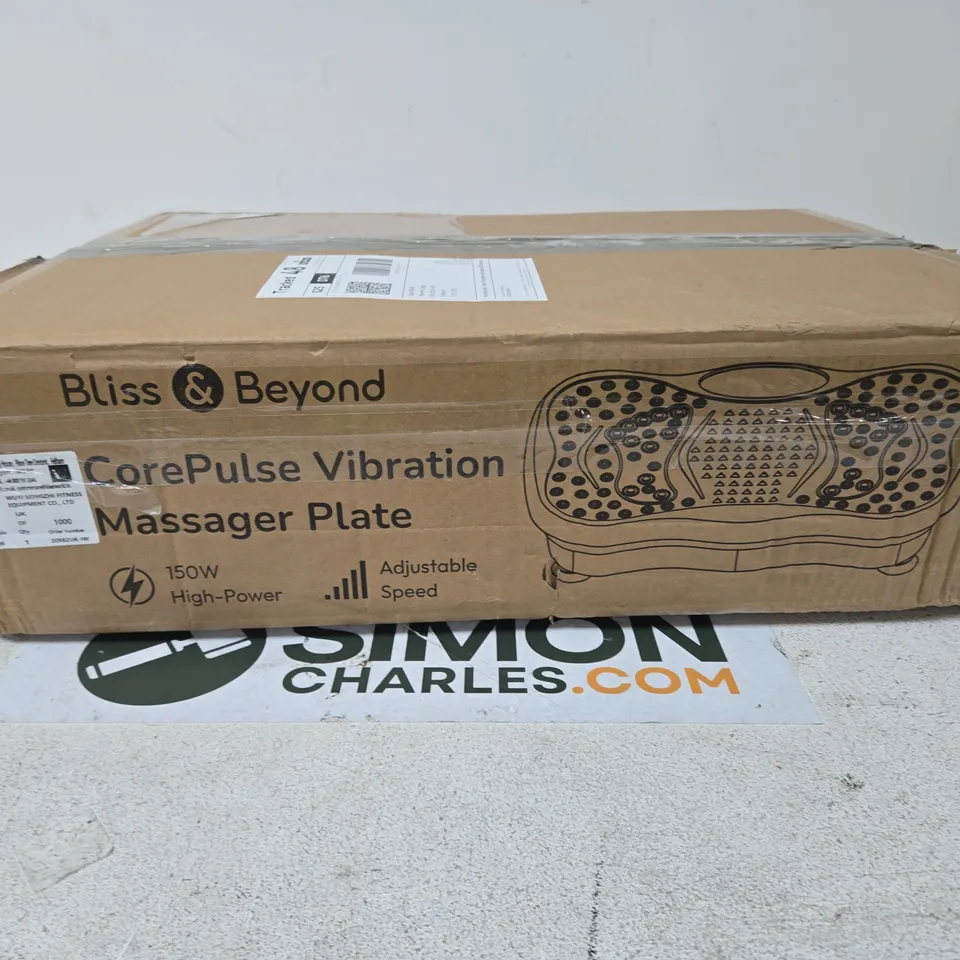 BLISS & BEYOND COREPULSE VIBRATION MASSAGER PLATE – BOXED, 150W, ADJUSTABLE SPEED