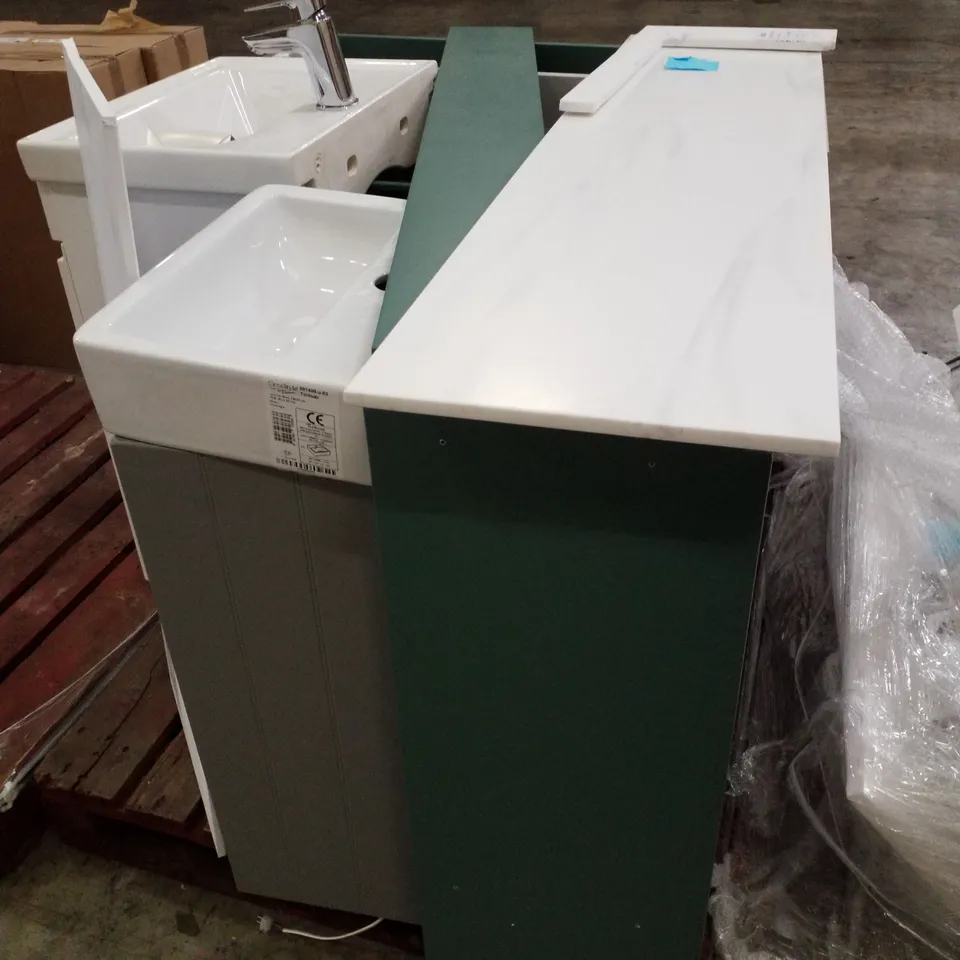 PALLET CONTAINING ASSORTED VANITY UNITS & BASINS