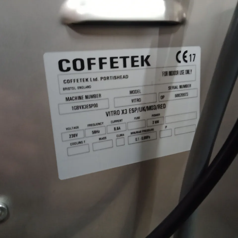 VITRO X3 ESPRESSO MACHINE