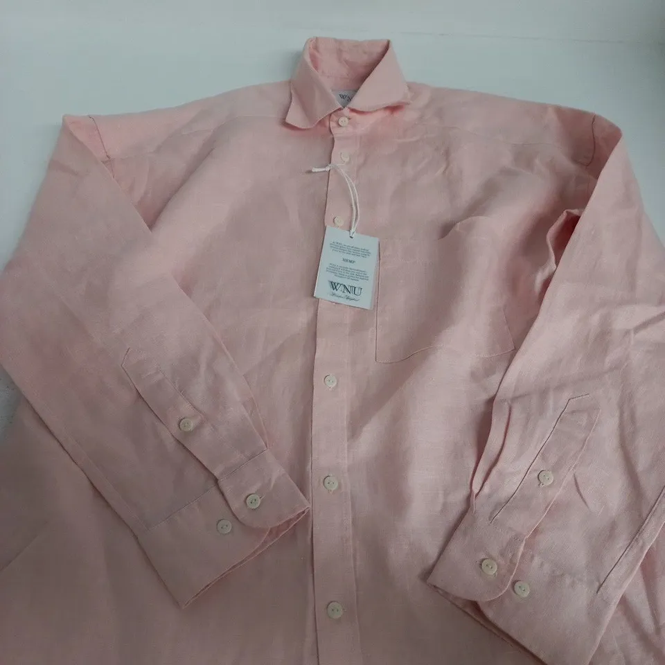 THE WEEKEND HEMP SHIRT – BLUSH PINK, SIZE S