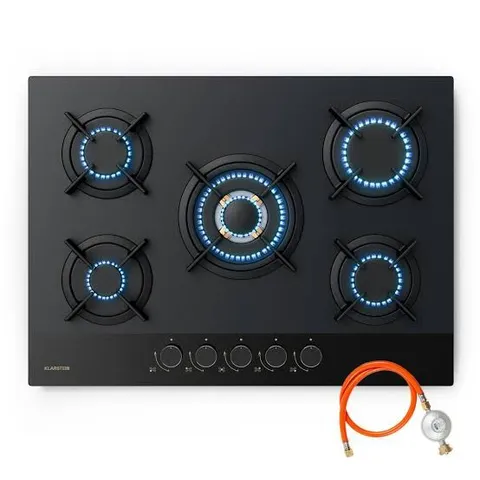 BOXED KLARSTEIN GOLDFLAME NANO GAS HOB 70 CM 5 BRASS BURNERS