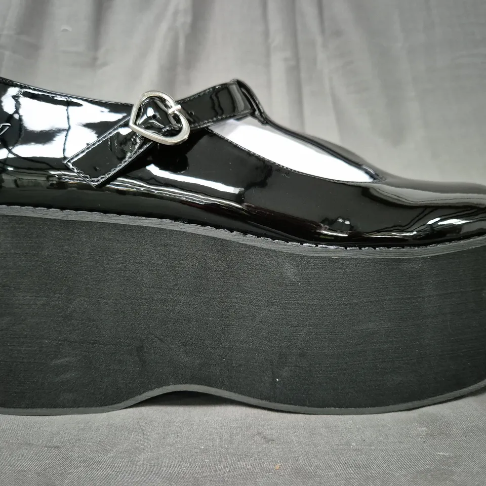 BOXED PAIR OF KOI MORENO BLACK PLATFORM MARY JANES UK SIZE 9