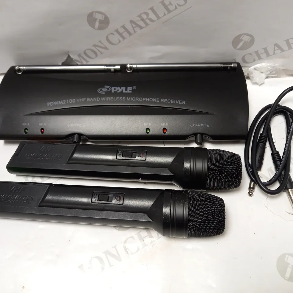PYLE PDWM2100 PROFESSIONAL DUAL VHF WIRELESS HANDHELD MICROPHONE SYSTEM