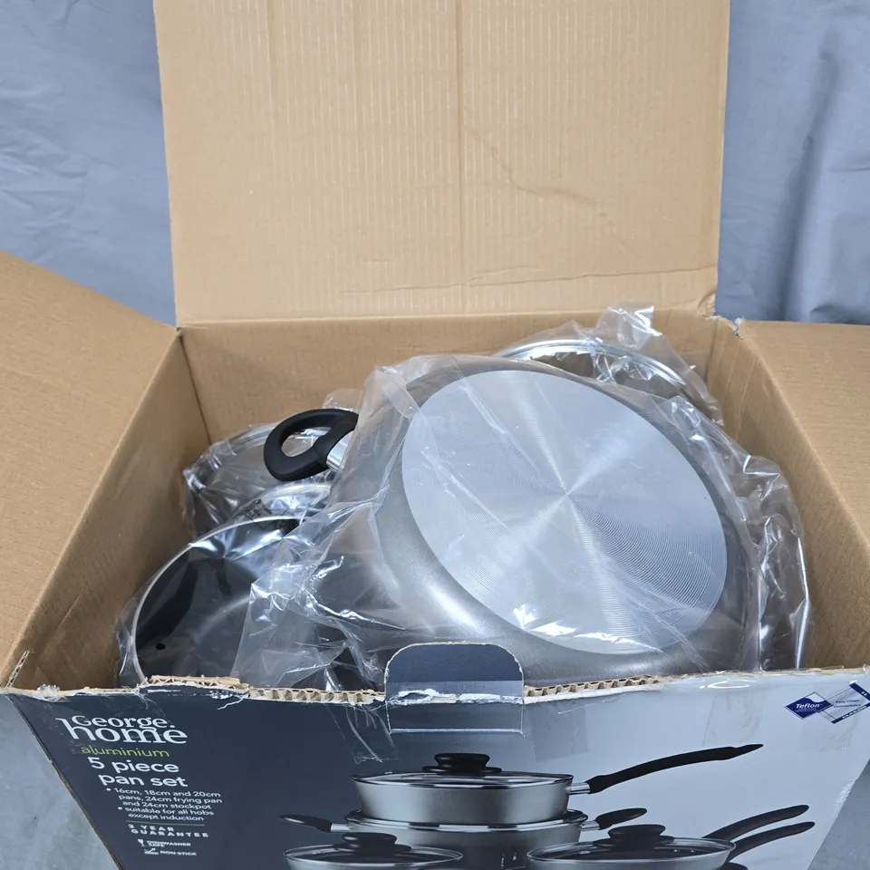 GEORGE HOME ALUMINIUM PAN SET 