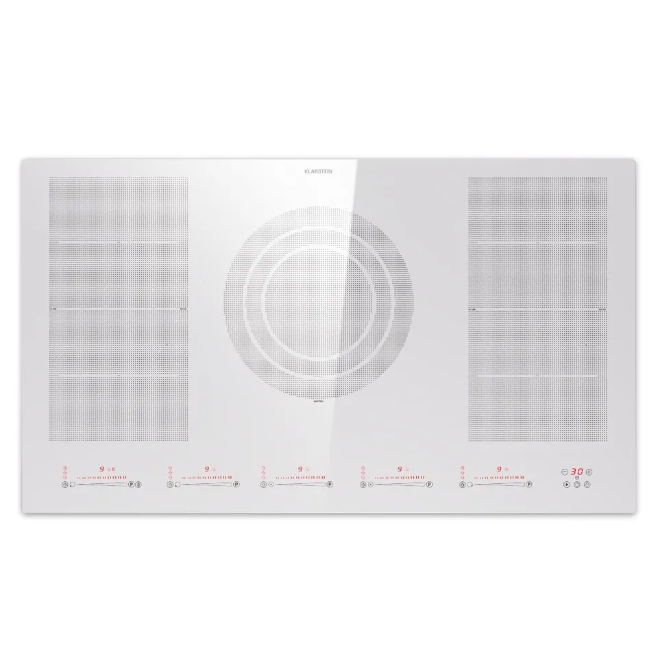 KLARSTEIN MASTERZONE 90CM 5 RING INDUCTION HOB WHITE