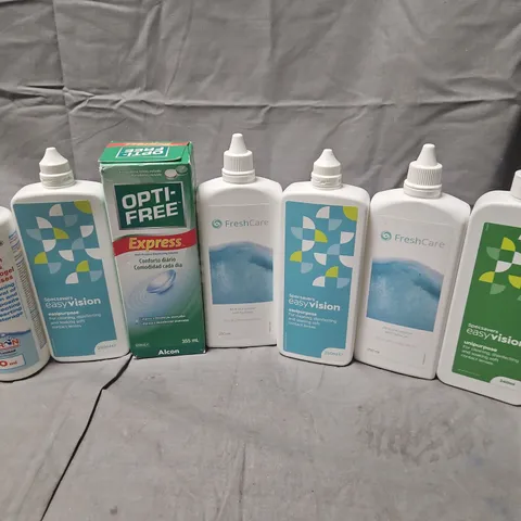 APPROXIMATELY 15 ASSORTED EYE SOLUTIONS TO INCLUDE SPECSAVERS EASYVISION, FRESHCARE, OPTI-FREE EXPRESS, ETC - COLLECTION ONLY