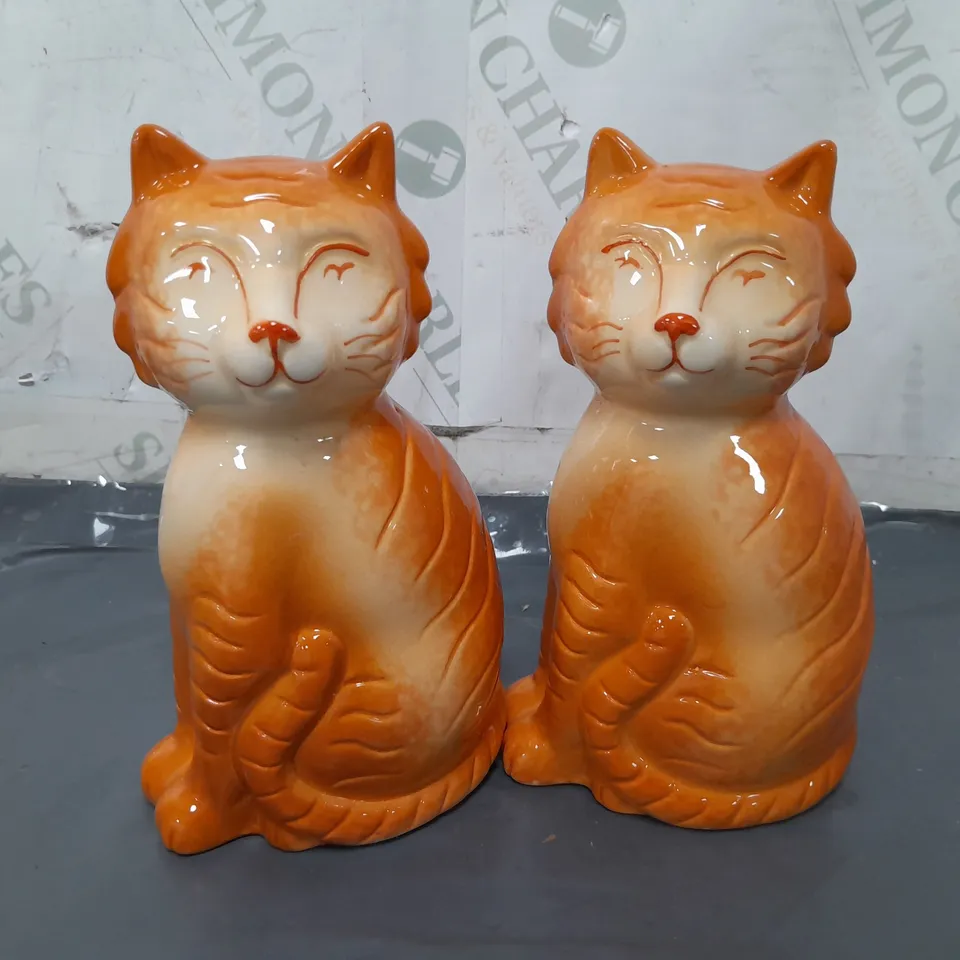 2 LISA ANGEL TIGER VASES - COLLECTION ONLY