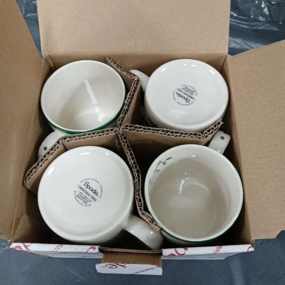 SPODE 4X CHRISTMAS MUGS