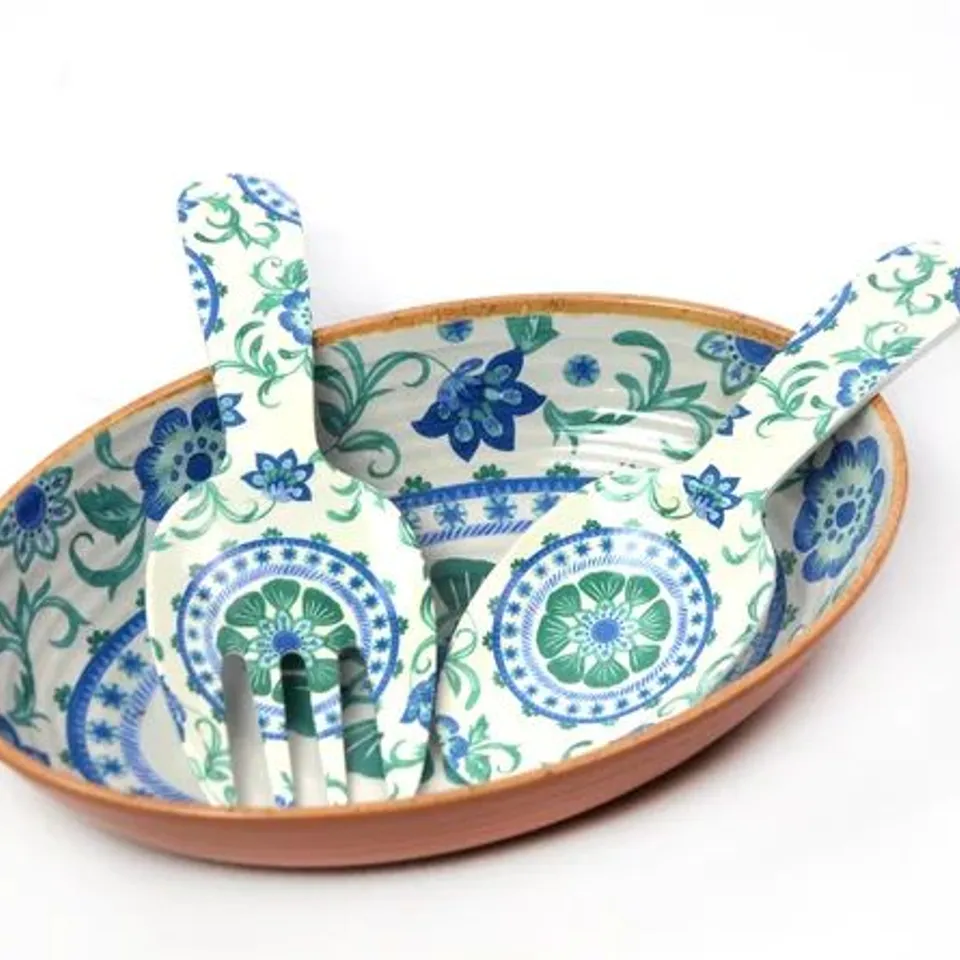 RIO TURQUOISE 3 PIECE SALAD BOWL SET