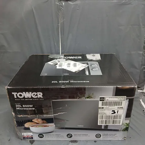 BOXED TOWER 20L MANUAL MICROWAVE - COLLECTION ONLY