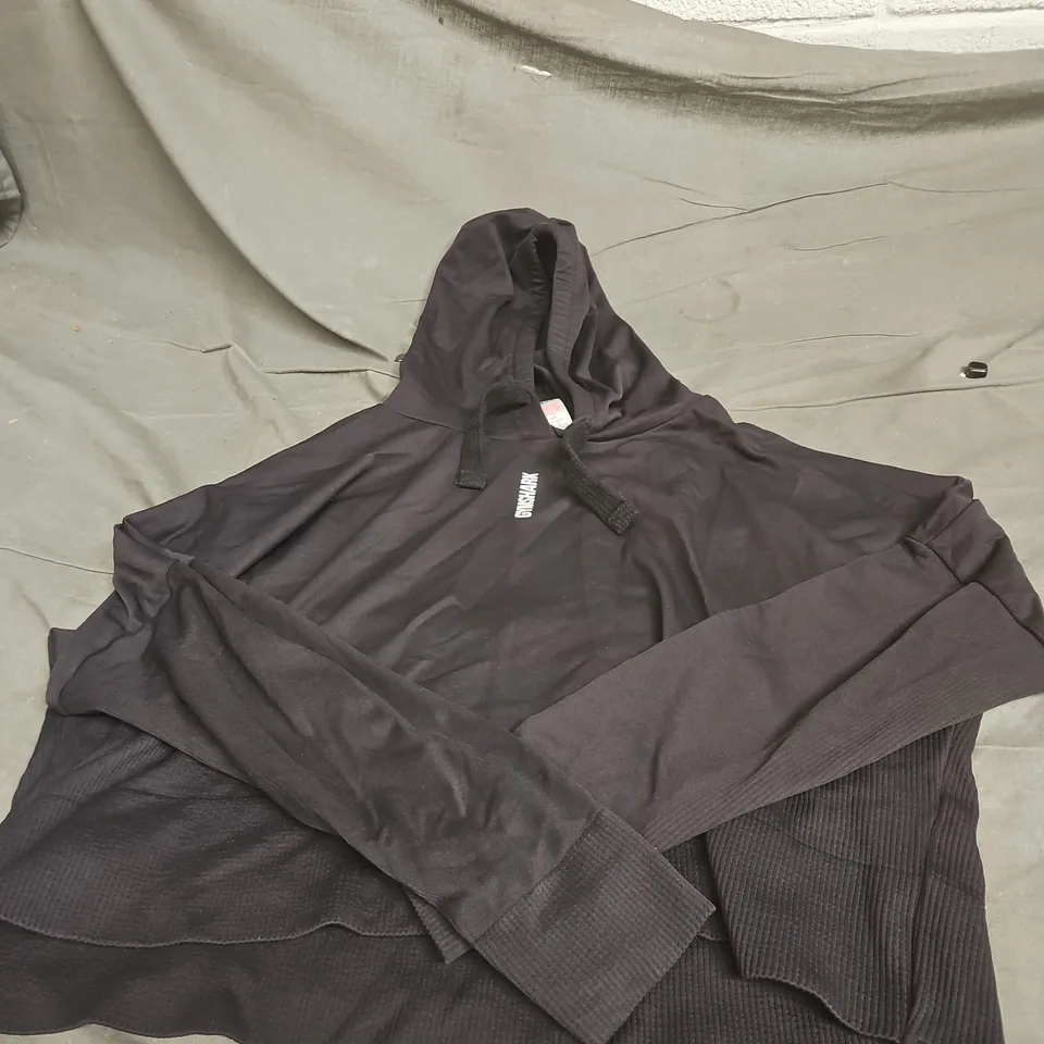 GYMSHARK BLACK MEDIUM HOODIE