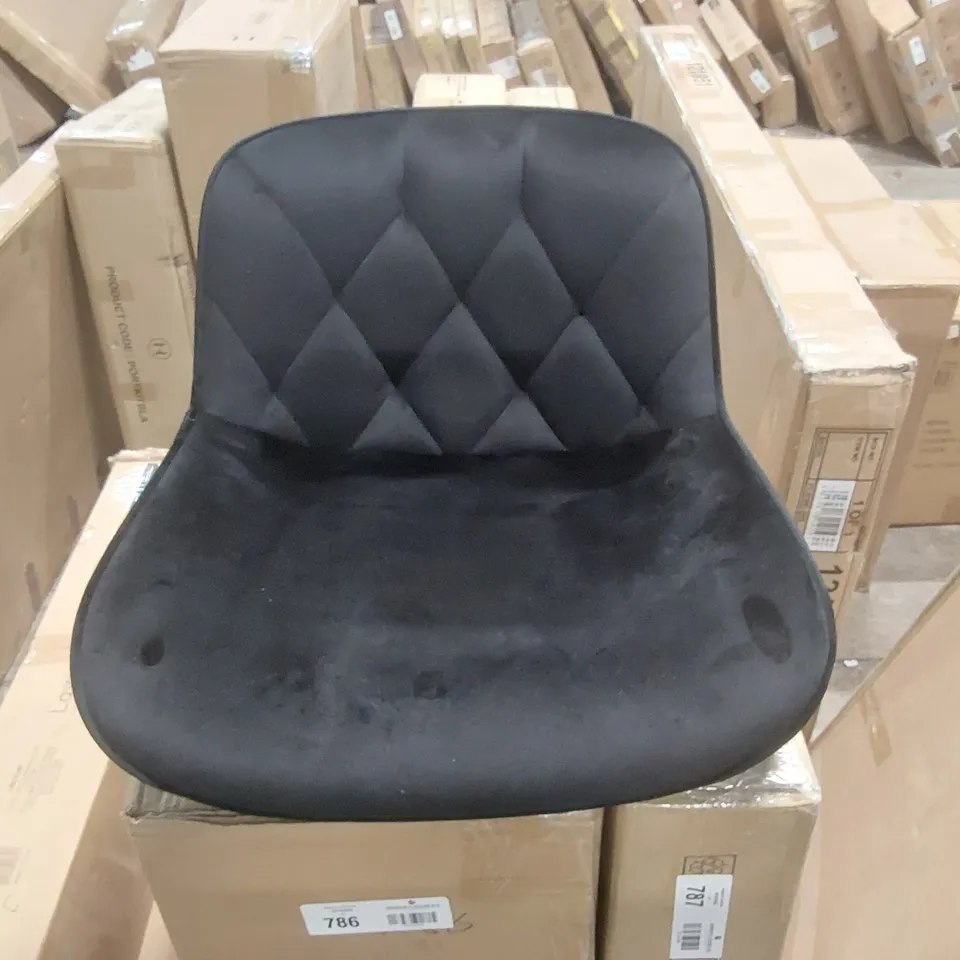 BOXED SET OF 4 AYNA 87CM STOOLS - BLACK VELVET (2 BOXES)
