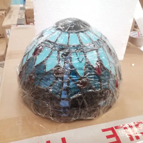BOXED LOXTON LIGHTING 20CM AQUA BLUE DRAGONFLY PENDANT SHADE 