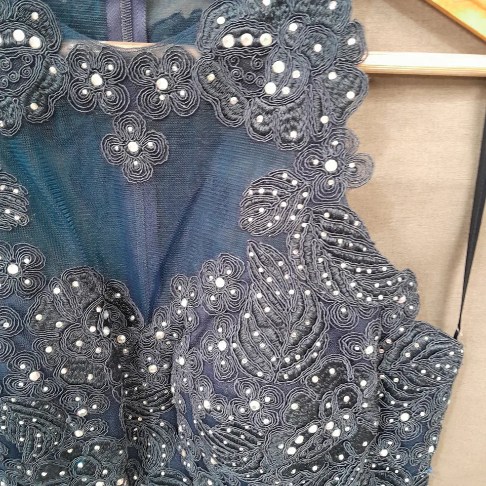 CAPTURE EMBELLISHED NAVY OCCASIONAL DRESS - 12