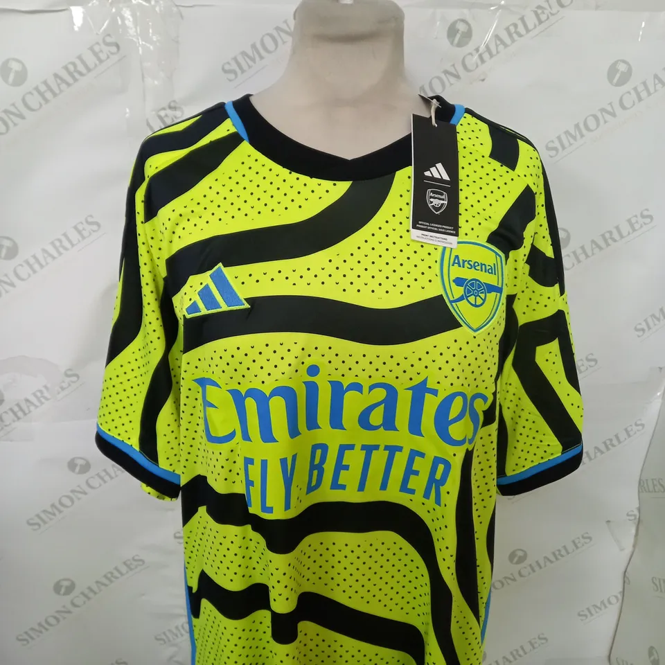 ARSENAL FC AWAY SHIRT WITH ODEGAARD 8 SIZE L