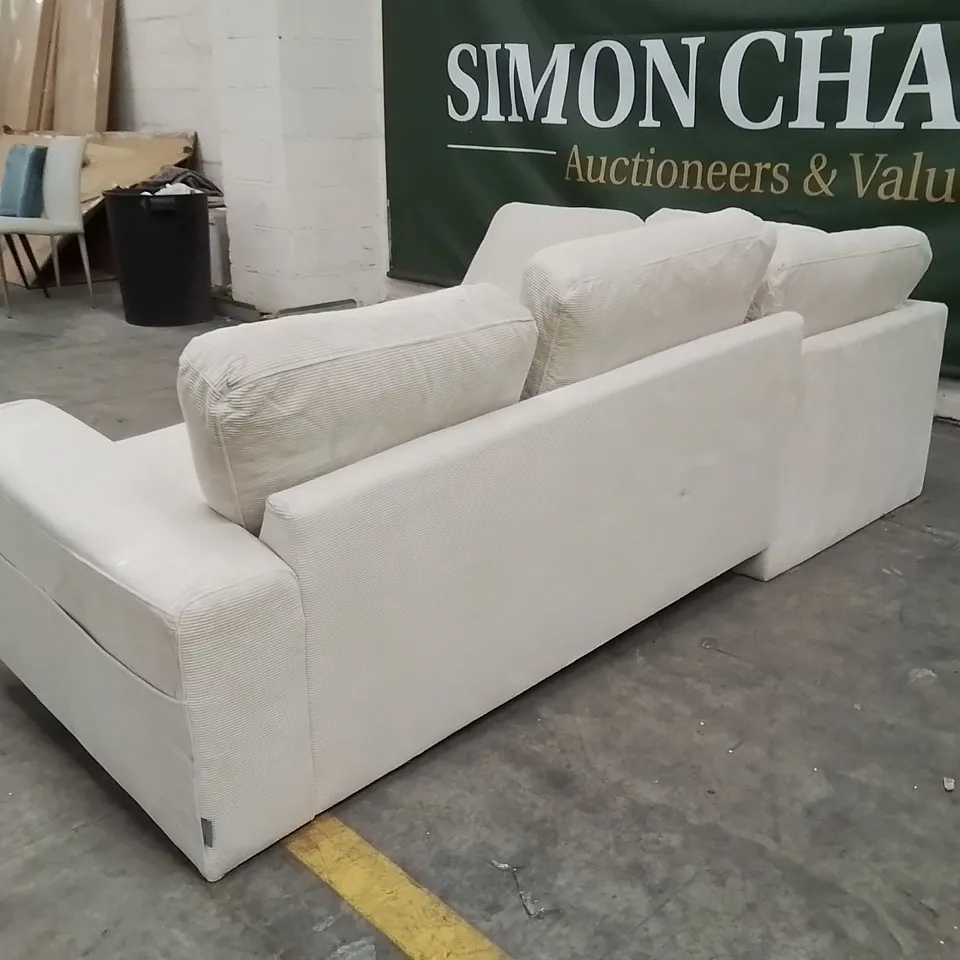 DESIGNER LOFTY LILLY CORDUROY UPHOLSTERED CORNER CHAISE SOFABED