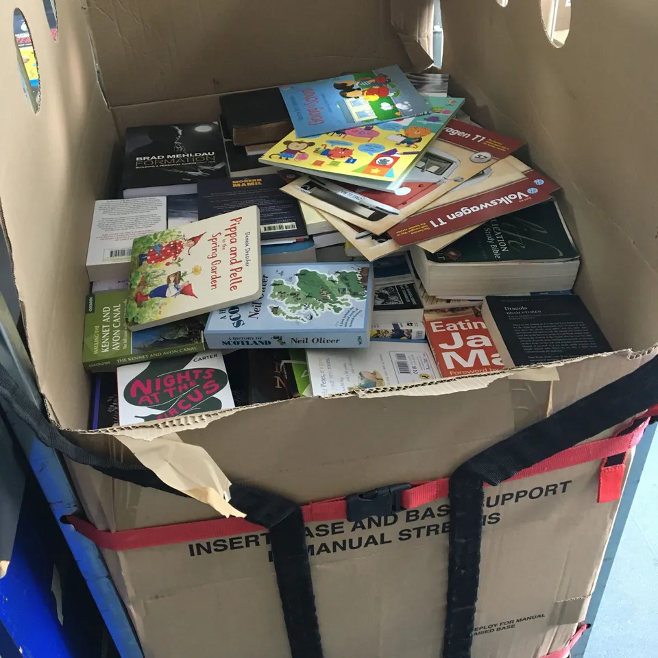 CAGE OF ASSORTED FICTION AND NON-FICTION BOOKS 