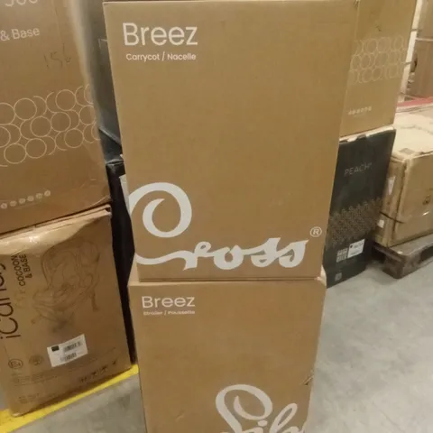 BOXED SILVER CROSS BREEZ STROLLER AND CARRYCOT - ONYX (2 BOXES) 