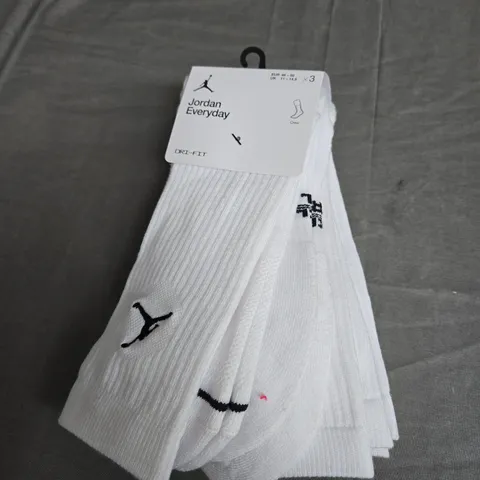 NIKE AIR JORDAN EVERYDAY CREW SOCKS - X3 - UK 11-14.5