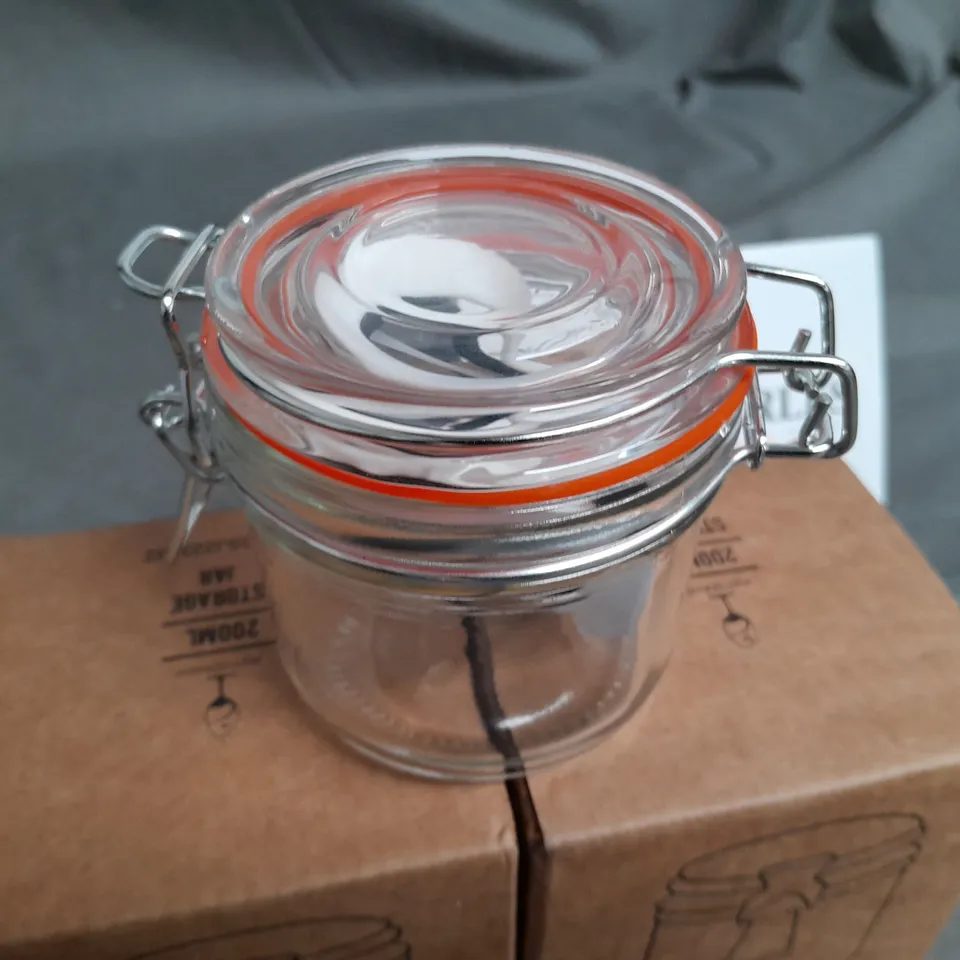 LOT OF 3 200ML STORAGE JARS