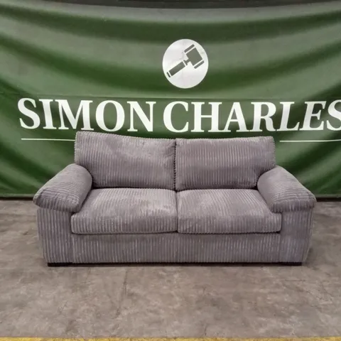 AMALFI STANDARD BACK FABRIC 3 SEATER SOFA - CHARCOAL