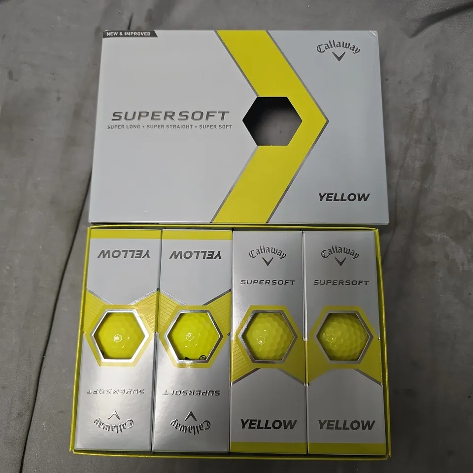 CALLAWAY SUPERSOFT YELLOW GOLF BALLS 12-PACK